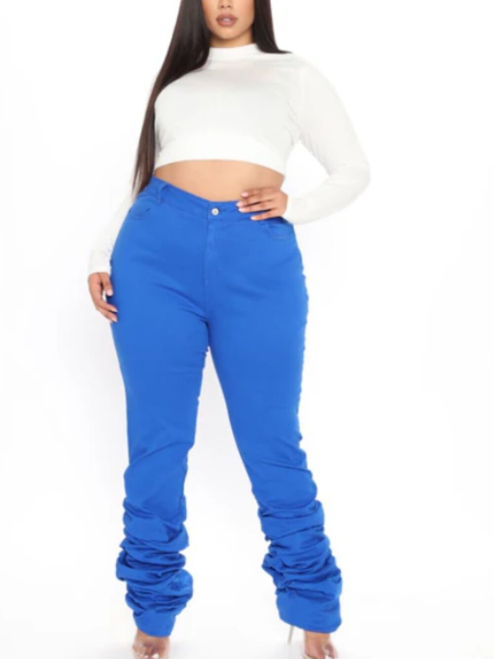 Royal Blue Stacked Jeans